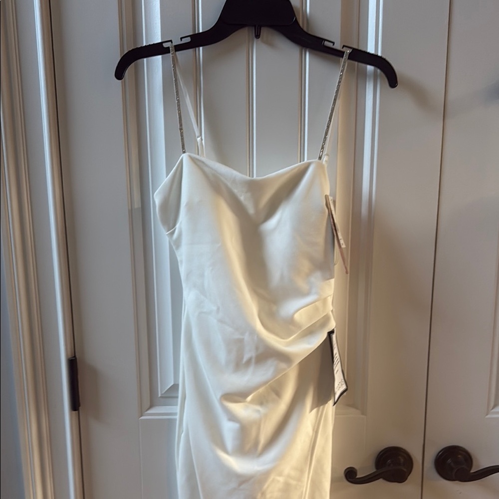 Emerald Sundae Strapless Cream Dress